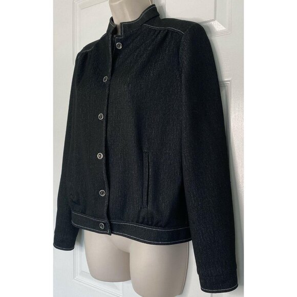 Vintage 70's KoKo Knits of CA Blue jean Polyester Size vtg 10 Pockets dark wash - Picture 3 of 8